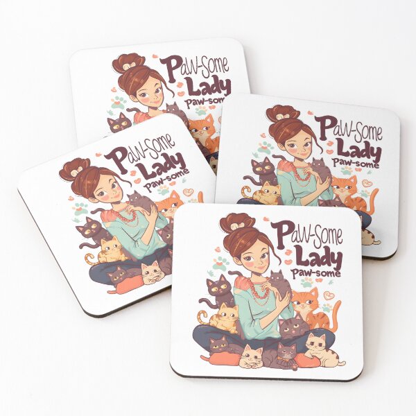 Item preview, Paw-some Lady Wordplay Awesome Kittens and Cat Lover Lady Cat Rescue  designed and sold by scooterbaby.