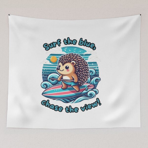 Item preview,  Ride the waves with this adventurous hedgehog designed and sold by nipunab.