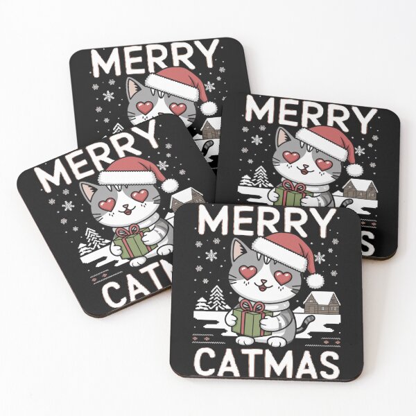 Item preview, Merry Catmas Adorable Kitten Christmas T-Shirt Cute Christmas Cat Tee designed and sold by piketo.
