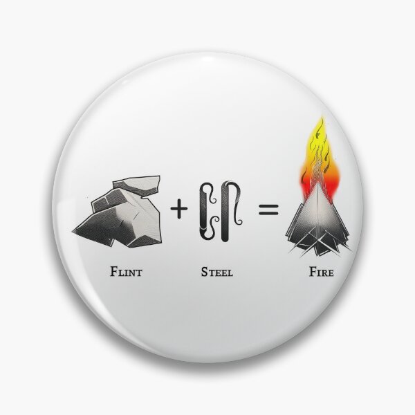Item preview, Flint+steel=fire designed and sold by wonderisland.