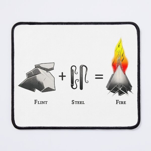 Item preview, Flint+steel=fire designed and sold by wonderisland.