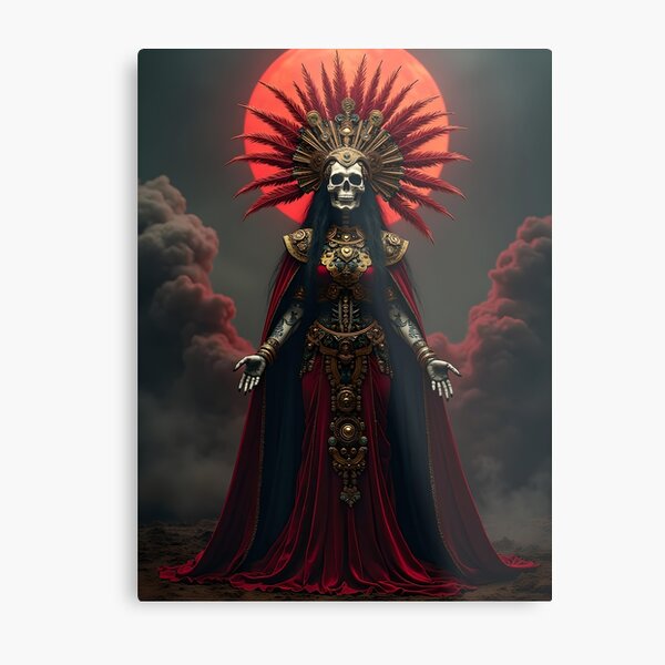 Artikel-Vorschau von Mictecacihuatl, aztekische Todesgöttin, Kunst, designt und verkauft von Mythic-Threads.