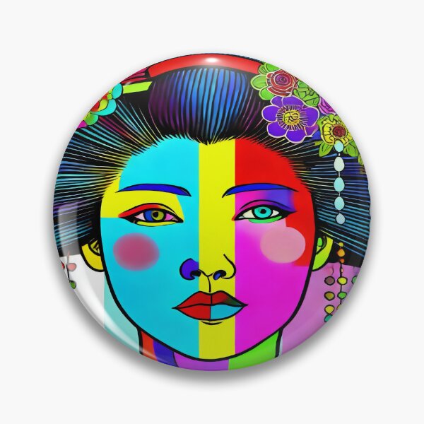 Item preview, Modern Neon Geisha: A Fusion of Tradition and Pop Art by Sakura Kawaii Studio designed and sold by SakuraJapanArt.