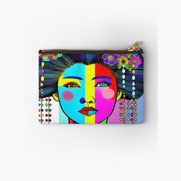 Item preview, Modern Neon Geisha: A Fusion of Tradition and Pop Art by Sakura Kawaii Studio designed and sold by SakuraJapanArt.