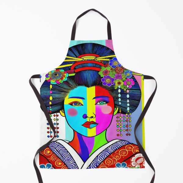Item preview, Modern Neon Geisha: A Fusion of Tradition and Pop Art by Sakura Kawaii Studio designed and sold by SakuraJapanArt.