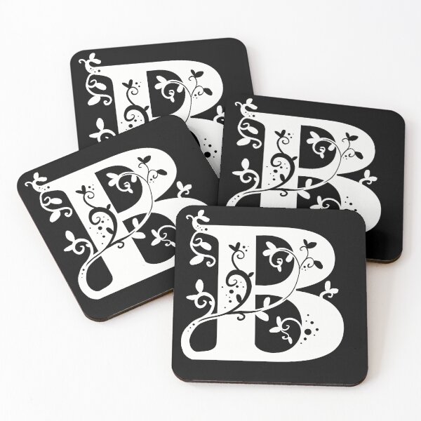 Item preview, White Capital Letter B With Vines designed and sold by Victoria Lehnard.