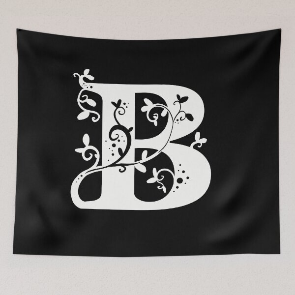 Item preview, White Capital Letter B With Vines designed and sold by Victoria Lehnard.