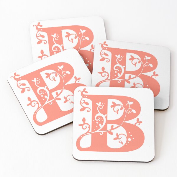 Item preview, Red Capital Letter B With Vines designed and sold by Victoria Lehnard.