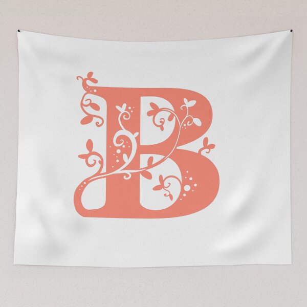 Item preview, Red Capital Letter B With Vines designed and sold by Victoria Lehnard.
