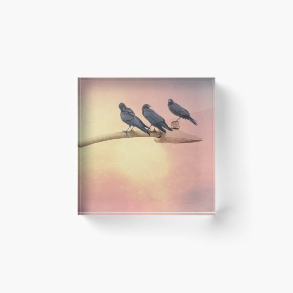 Item preview, Crows Hanging Out on the Lamp Post designed and sold by CarolM.