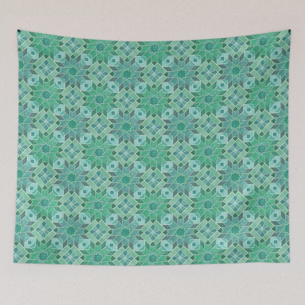 Item preview, Marrakesh Teal Tiles designed and sold by artfullyminded.
