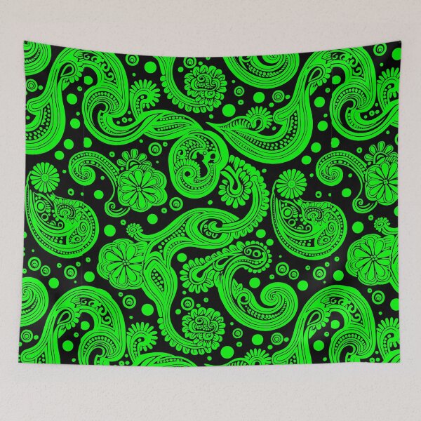 Item preview, Paisley Flower Pattern Green designed and sold by UZRWRLD .