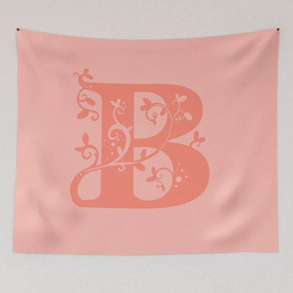 Item preview, Red Capital Letter B With Vines V2 designed and sold by Victoria Lehnard.