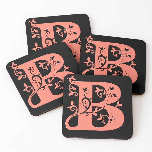 Item preview, Red Capital Letter B With Vines V3 designed and sold by Victoria Lehnard.