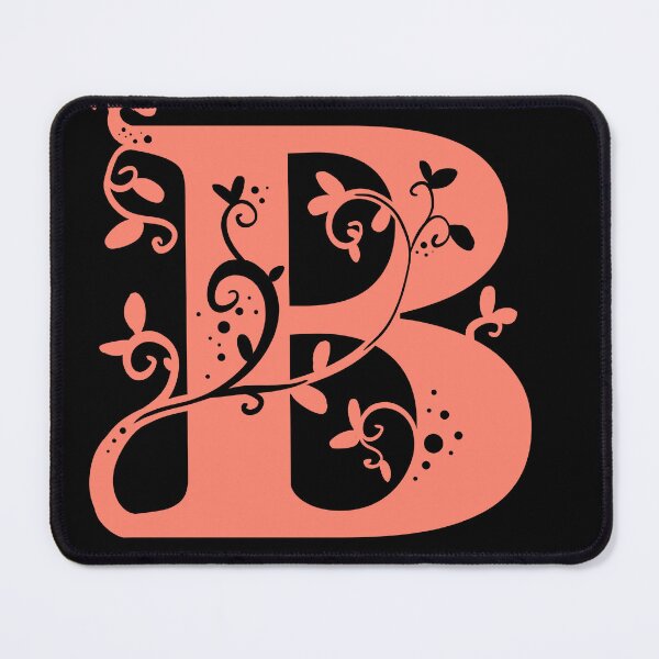 Item preview, Red Capital Letter B With Vines V3 designed and sold by Victoria Lehnard.