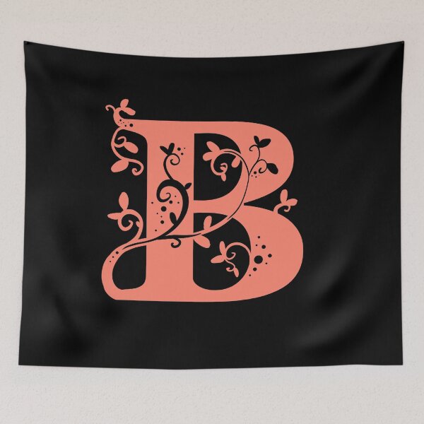 Item preview, Red Capital Letter B With Vines V3 designed and sold by Victoria Lehnard.