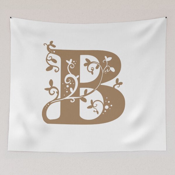 Item preview, Brown Capital Letter B With Vines designed and sold by Victoria Lehnard.