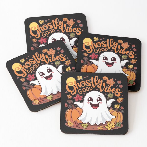 Item preview, Ghostly Good Vibes - Fall Halloween Ghost designed and sold by Kashear.
