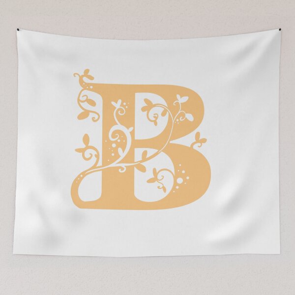 Item preview, Orange Capital Letter B With Vines designed and sold by Victoria Lehnard.