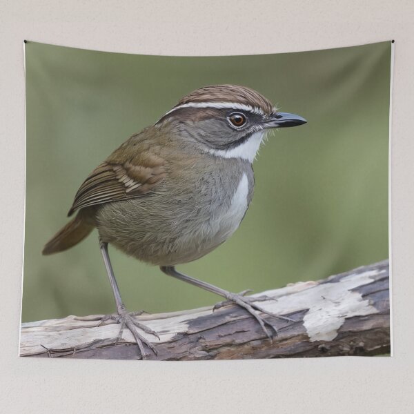 Item preview, White browned Scrubwren on a Branch designed and sold by laguitan10.