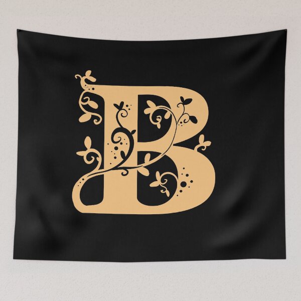 Item preview, Orange Capital Letter B With Vines V3 designed and sold by Victoria Lehnard.
