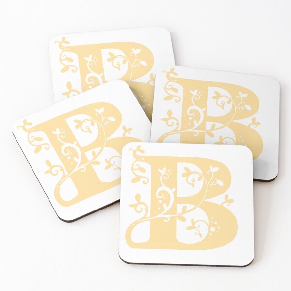 Item preview, Yellow Capital Letter B With Vines designed and sold by Victoria Lehnard.