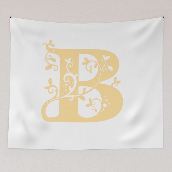 Item preview, Yellow Capital Letter B With Vines designed and sold by Victoria Lehnard.