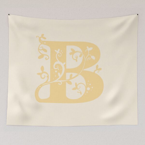 Item preview, Yellow Capital Letter B With Vines V2 designed and sold by Victoria Lehnard.