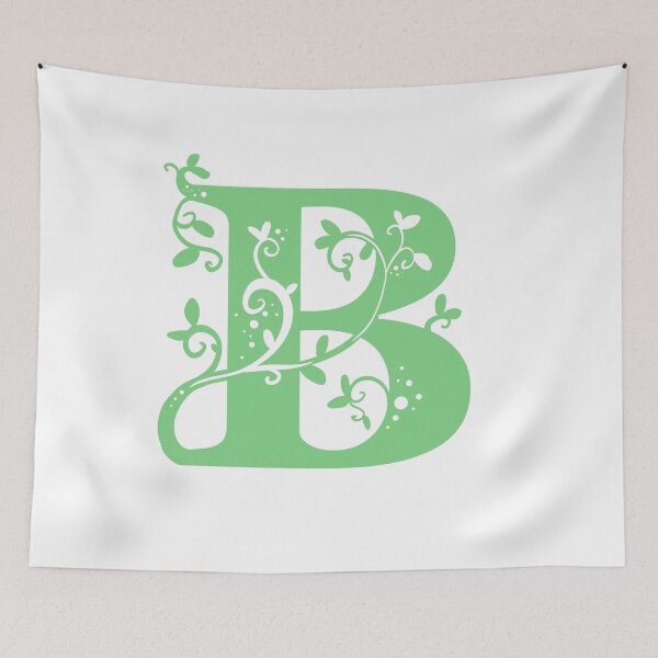 Item preview, Green Capital Letter B With Vines designed and sold by Victoria Lehnard.