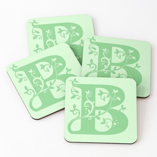 Item preview, Green Capital Letter B With Vines V2 designed and sold by Victoria Lehnard.
