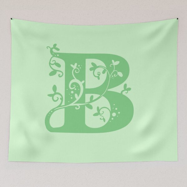 Item preview, Green Capital Letter B With Vines V2 designed and sold by Victoria Lehnard.