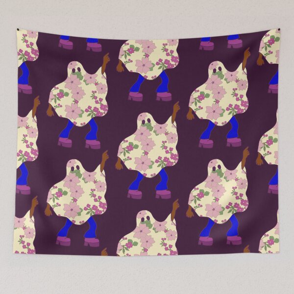 Item preview, disco halloween african floral ghost designed and sold by Gossip Rag.