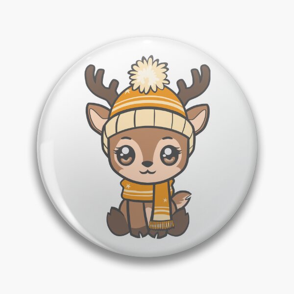 Item preview, Cute Chibi Orange Reindeer with Scarf and Hat designed and sold by Sunriya.