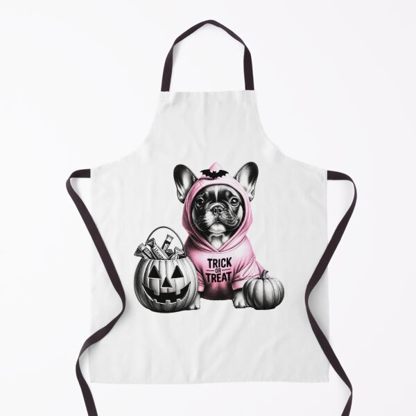 Item preview, Black white and pink themed Halloween Frenchie stickers and more designed and sold by CRandRRstickers.