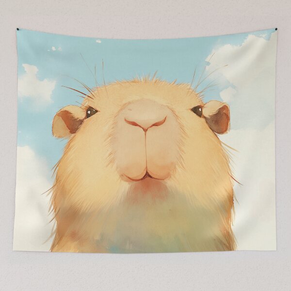 Item preview, Capybara Cute Face designed and sold by AshiraCreations.