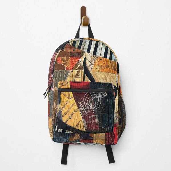 Item preview, music themed patchwork abstract print designed and sold by dcrc.