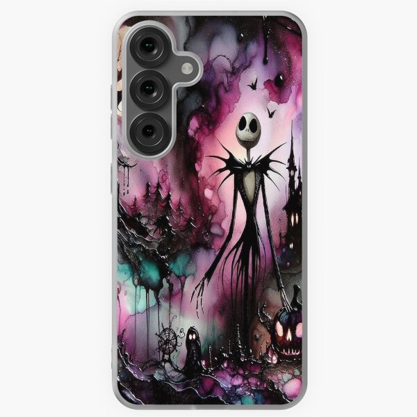 Item preview, Jack Skellington in a Spooky Watercolor Night Scene designed and sold by Visionary Vibez.