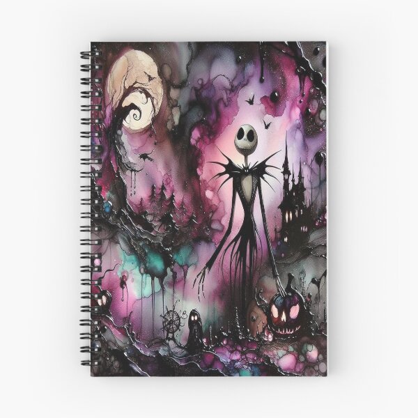 Item preview, Jack Skellington in a Spooky Watercolor Night Scene designed and sold by Visionary Vibez.