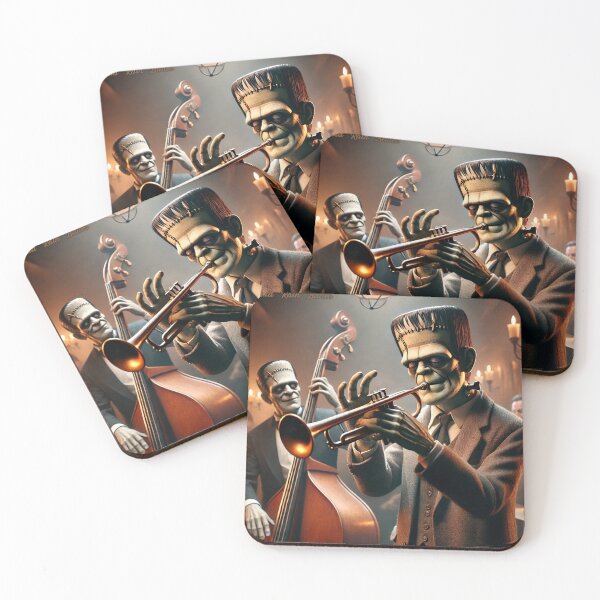 Item preview, Halloween Jazz with Frankenstein's Monster designed and sold by MySheetMusicArt.