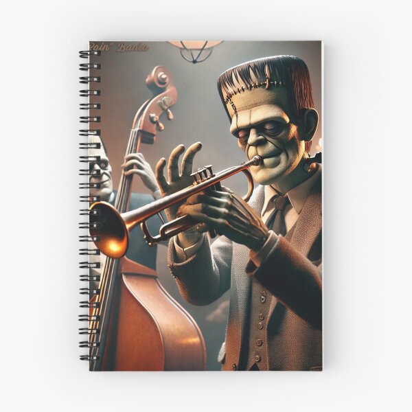 Item preview, Halloween Jazz with Frankenstein's Monster designed and sold by MySheetMusicArt.