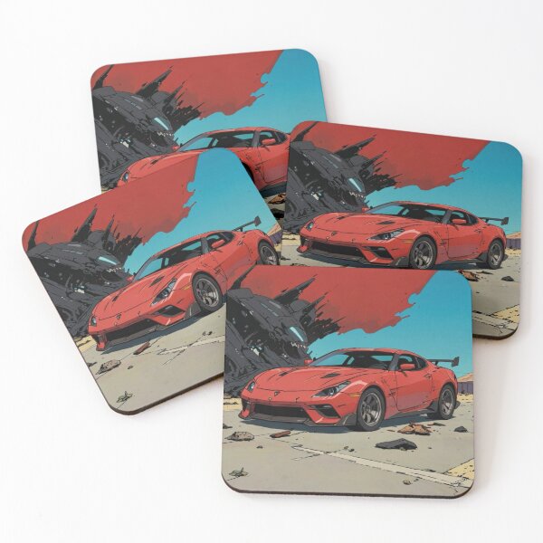 Item preview, Red Car Comic Book Style in Ruins designed and sold by JohnChocolate.