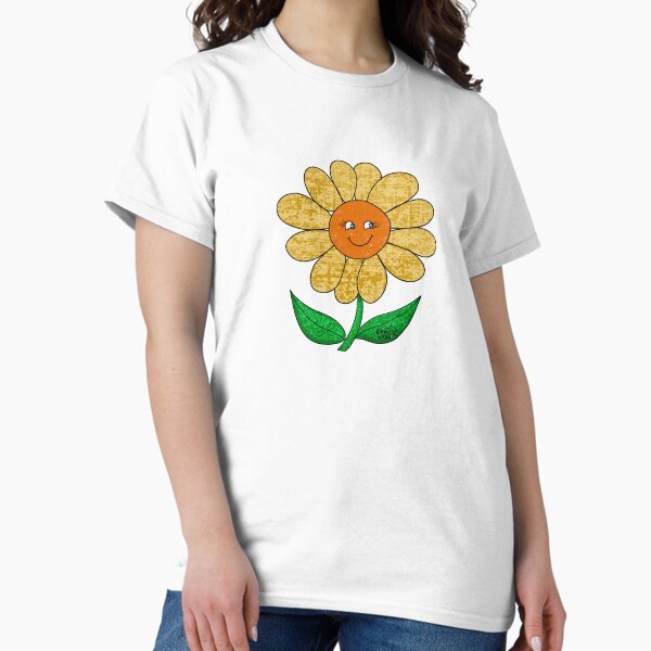 Smiling Yellow Flower Classic T-Shirt