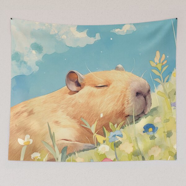 Item preview, Capybara Power Nap designed and sold by AshiraCreations.