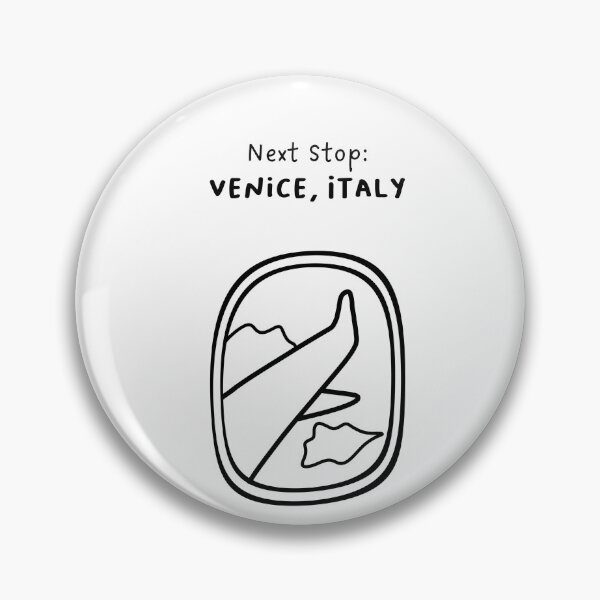 Item preview, Venice, Italy | Illustration of an Airplane Window View | Handwritten-style Font designed and sold by RM-Journey.