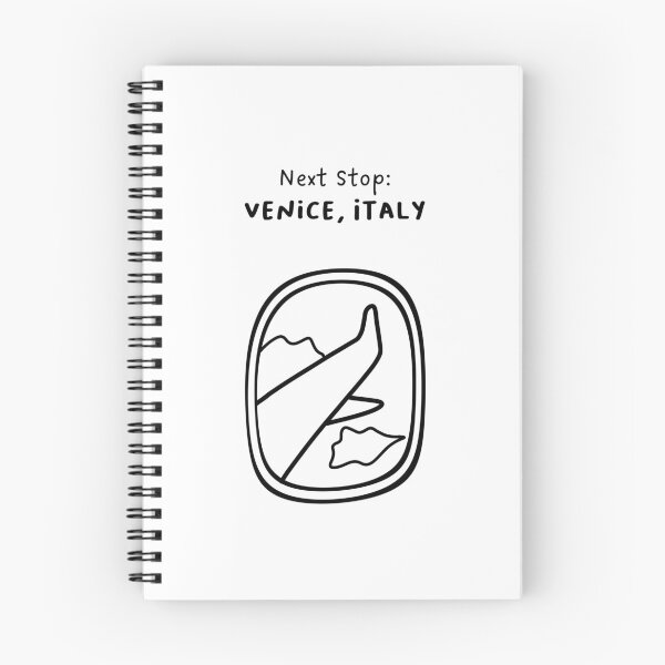 Item preview, Venice, Italy | Illustration of an Airplane Window View | Handwritten-style Font designed and sold by RM-Journey.