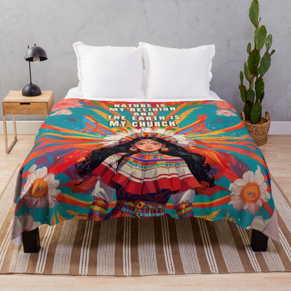 Item preview, Native American woman. Nature is my religion and the earth is my church. designed and sold by La Loca.