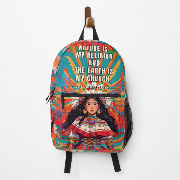 Item preview, Native American woman. Nature is my religion and the earth is my church. designed and sold by La Loca.