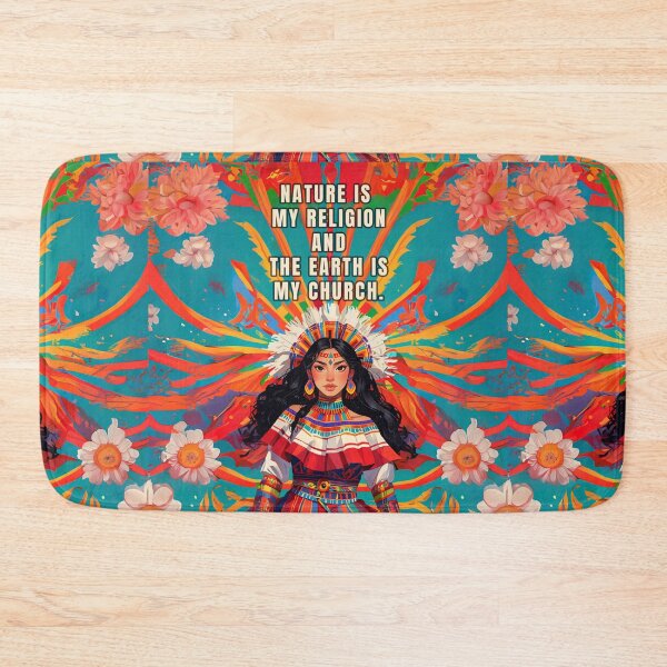 Item preview, Native American woman. Nature is my religion and the earth is my church. designed and sold by La Loca.