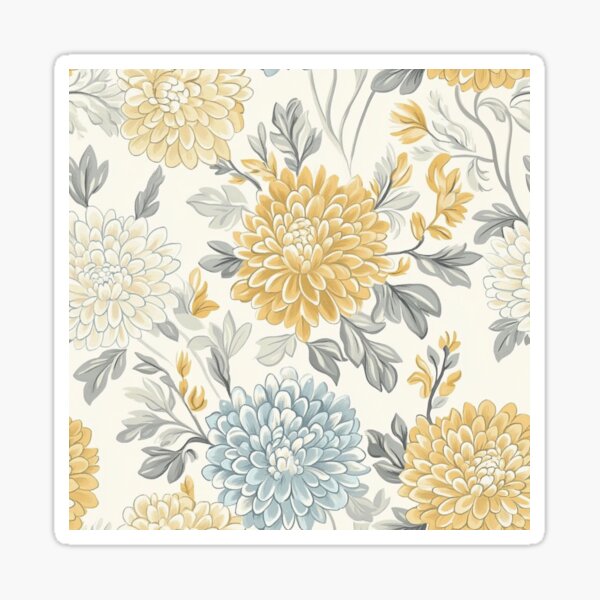 Item preview, Autumn Chrysanthemum Flowers Pattern designed and sold by Dafanren.