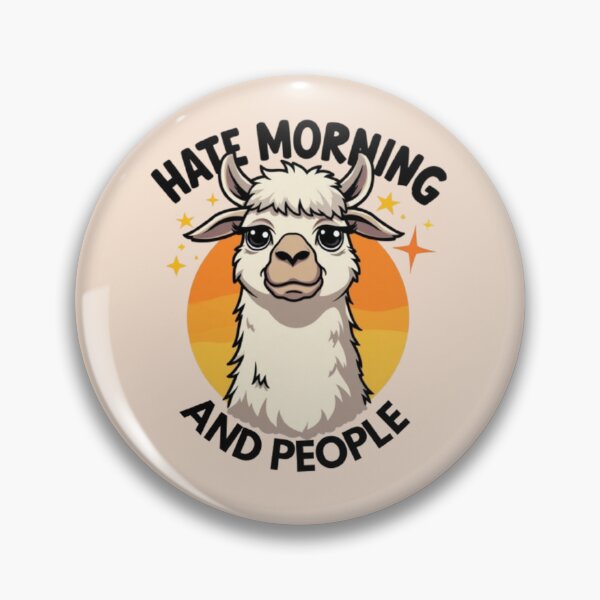Item preview, Hate morning and people funny Lama  designed and sold by Kawabijutsu21.